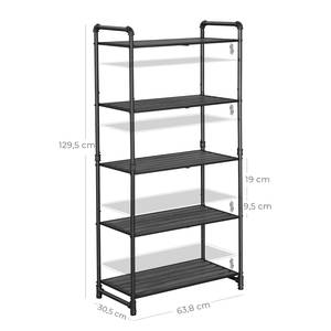 Scaffale Kaldare Marrone / Nero - Larghezza: 64 cm