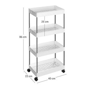 Étagère de salle de bain Brock Matière plastique - Blanc - Profondeur : 22 cm