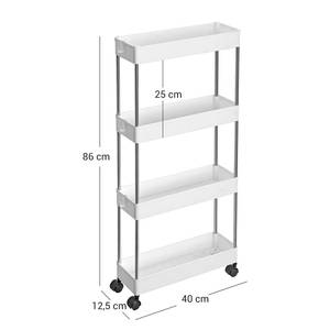 Scaffale da bagno Brock Materiale plastico - Bianco - Profondità: 13 cm