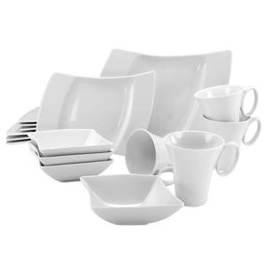 Service de table Wing (16 élém.) Porcelaine - Blanc - 16 éléments