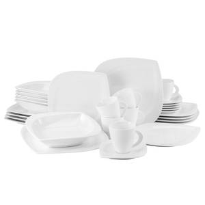 Service de table Melbourne (30 élém.) Porcelaine - Blanc - 30 éléments