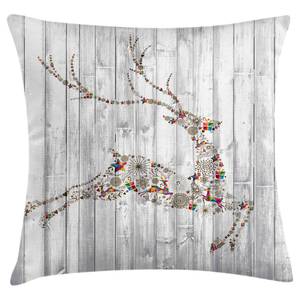 Kussensloop Kerst polyester - grijs/blauw - 45 x 45 cm