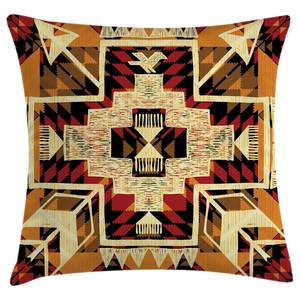 Kissenbezug Boho Pflanze Polyester - Orange / Gelb - 50 x 50 cm