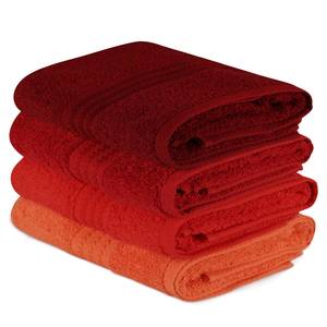 Set di asciugamani Rainbow III (4) Cotone - Arancione