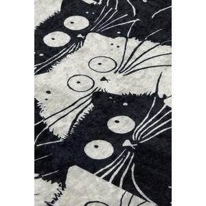 Tapis de bain White Cats Micropolyamide - Noir / Blanc