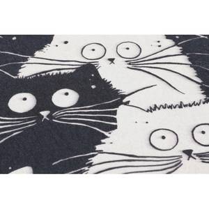 Tapis de bain White Cats Micropolyamide - Noir / Blanc