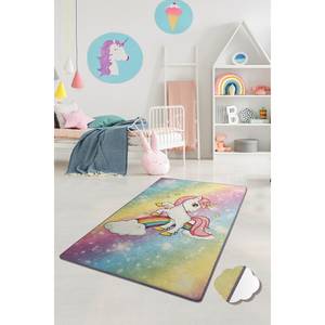 Tappeto per cameretta Unicorn Velluto - Multicolore - 140 x 190 cm