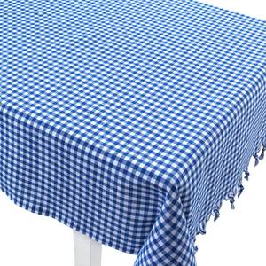 Tischdecke Zifir Baumwolle - Blau / Weiß