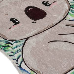 Tapis enfant Koala Shape Velours - Gris / Vert - 80 x 100 cm