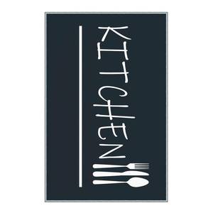 Tapis de cuisine Krik Polyester - Noir