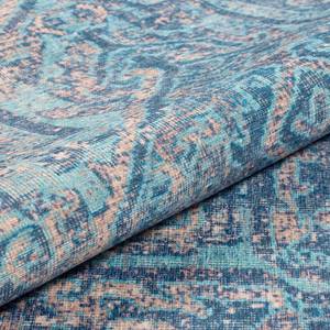 Laagpolig vloerkleed Giverny polyester - blauw - 230 x 330 cm