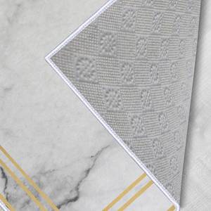 Kurzflorteppich Marmoreo Polyester - Weiß / Gold