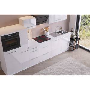 Cuisine Steel I Blanc brillant - Largeur : 310 cm