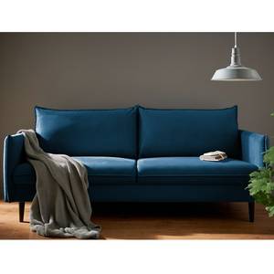 Sofa Palawan (3-Sitzer) Samt Ravi: Marineblau