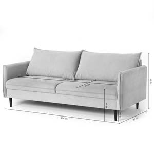 Sofa Palawan (3-Sitzer) Samt Ravi: Marineblau