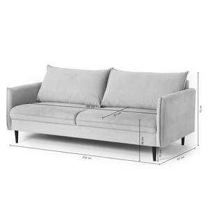 Sofa Palawan (3-Sitzer) Microfaser Jada: Blaugrau