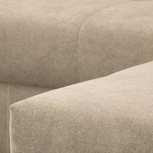 Ecksofa Meyford Microfaser Enza: Hellbeige - Ottomane davorstehend rechts - Ohne Hocker