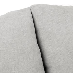 Ecksofa Meyford Microfaser Enza: Platin - Ottomane davorstehend rechts - Ohne Hocker