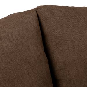 Canapé d’angle Meyford Microfibre Enza: Chocolat - Méridienne longue à gauche (vue de face) - Sans repose-pieds