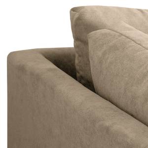 Ecksofa Meyford Microfaser Enza: Hellbeige - Ottomane davorstehend links - Ohne Hocker