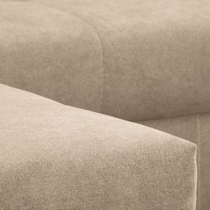 Ecksofa Meyford Microfaser Enza: Hellbeige - Ottomane davorstehend links - Ohne Hocker