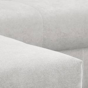 Ecksofa Meyford Microfaser Enza: Platin - Ottomane davorstehend links - Ohne Hocker