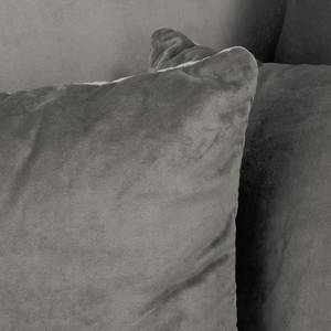 Canapé d’angle Meyford Velours Ravi: Taupe - Méridienne longue à gauche (vue de face) - Sans repose-pieds
