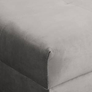 Canapé d’angle Meyford Velours Ravi: Taupe - Méridienne longue à gauche (vue de face) - Sans repose-pieds