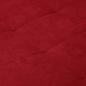 Canapé d’angle Meyford Microfibre Enza: Rouge - Méridienne longue à droite (vue de face) - Avec repose-pieds