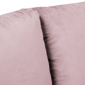 Ecksofa Meyford Samt Ravi: Mauve - Ottomane davorstehend rechts - Mit Hocker