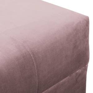 Ecksofa Meyford Samt Ravi: Mauve - Ottomane davorstehend rechts - Mit Hocker