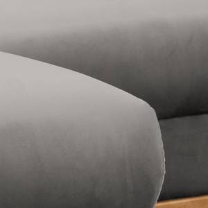 Canapé d’angle Nante Velours Ravi: Taupe - Méridienne longue à gauche (vue de face)