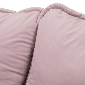 Ecksofa Nante Samt Ravi: Mauve - Ottomane davorstehend rechts