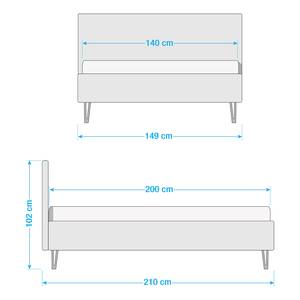 Gestoffeerd bed Jesolo 140 x 200cm