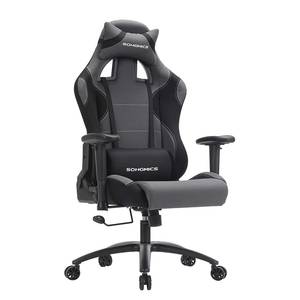 Gaming Chair Molini Webstoff / Stahl - Schwarz / Grau