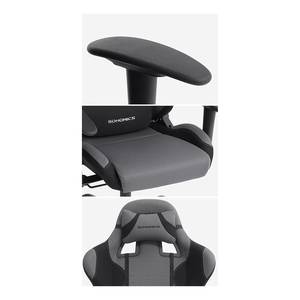 Gaming Chair Molini Webstoff / Stahl - Schwarz / Grau