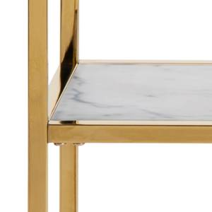 Tavolo consolle Katori I Vetro / Metallo - Effetto marmo bianco / Oro