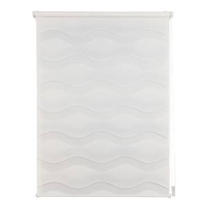 Klemmfix duo-rolgordijn Wave Blikdicht polyester - wit - 100 x 160 cm