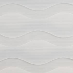 Klemmfix Doppelrollo Wave blickdicht Polyester - Weiß - 120 x 160 cm