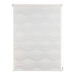 Klemmfix Doppelrollo Wave blickdicht Polyester - Weiß - 60 x 160 cm