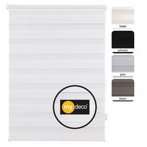 Store double sans perçage occultant Just Polyester - Blanc - 45 x 160 cm
