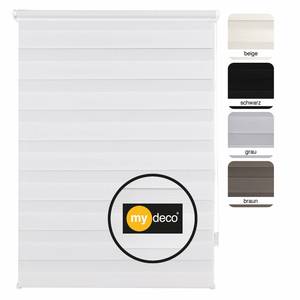 Store double sans perçage occultant Just Polyester - Blanc - 90 x 160 cm