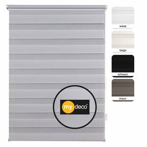 Klemmfix Doppelrollo Just Blickdicht Polyester - Grau - 90 x 160 cm