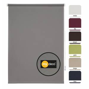 Klemmfix Thermo-Rollo Win Verdunkelnd Polyester - Grau - 110 x 160 cm