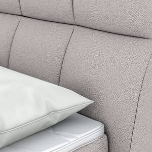 Boxspring Bull Chenille Stella: Platinakleurig - 160 x 200cm - H3 medium