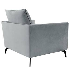 Fauteuil Gobabis Velours Ravi: Gris clair