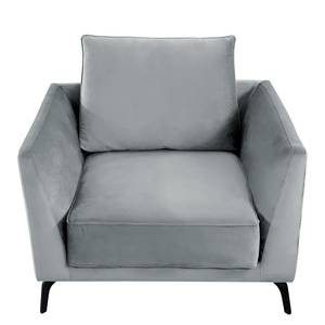 Fauteuil Gobabis Velours Ravi: Gris clair