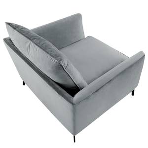 Fauteuil Gobabis Velours Ravi: Gris clair