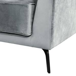 Fauteuil Gobabis Velours Ravi: Gris clair