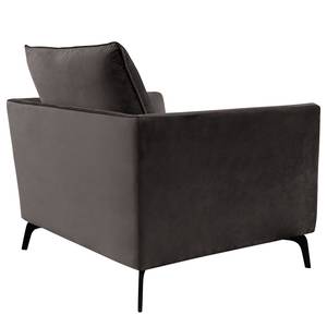 Fauteuil Gobabis Velours Ravi: Gris marron